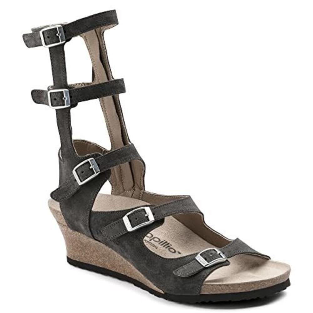 Birkenstock Elisa Sandals, Vl Smooth Anthracite, 5 UK 38 EU Narrow 7 US